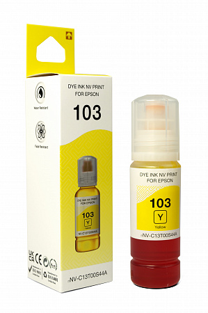 Чернила NVP 103 (NV-C13T00S44A) для Epson L1110, L3100 (70 мл) Yellow (в коробке) совместимые
