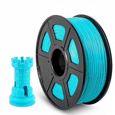 Филамент NV PRINT ABS Cyan Синий для 3D печати диаметр 1.75мм    масса 1 кг
