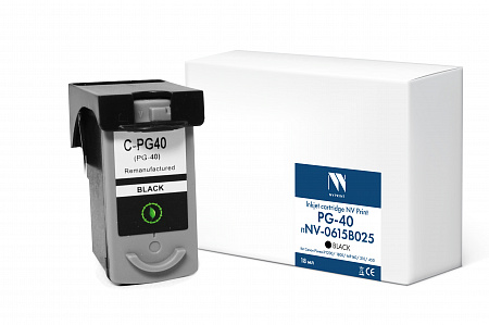 Струйный картридж NVP PG-40 (NV-0615B025) Black для Canon Pixma iP1200/1800//MP140/210/450 (18 мл) совместимый