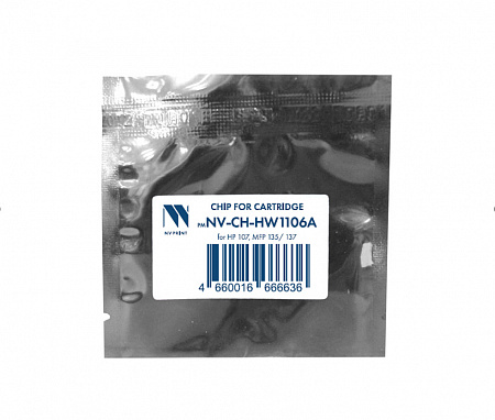 Чип NVP для картриджа HP W1106A (1К) для HP 107, MFP 135/137 совместимый