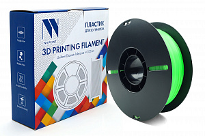 Филамент NV PRINT PLA Noctilucen (Glow In the Dark) Green Светящийся Зеленый для 3D печати диаметр 1.75мм    масса 1 кг