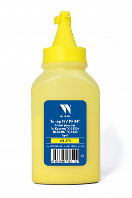 Тонер NVP для Kyocera TK-5220/TK-5230/TK-5240 Type2 (50г) Yellow совместимый