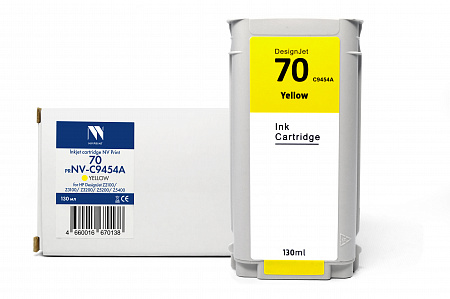 Струйный картридж NVP 70 (NV-C9454A) Yellow для HP DesignJet Z2100/Z3100/Z3200 (130 мл) совместимый