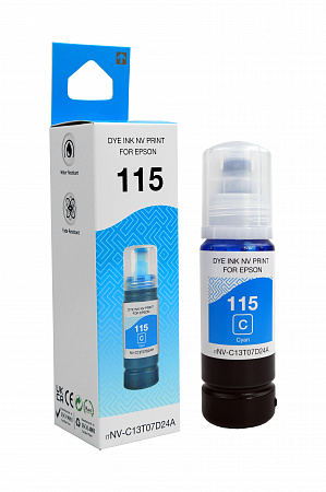Чернила NVP 115 (NV-C13T07D24A) для Epson L8160, L8180 (70 мл) Cyan (в коробке) совместимые