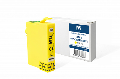 Струйный картридж NV Print T1284 (NV-C13T12844011) Yellow для Epson Stylus SX125/S22/BX305F/SX420W (13 мл) совместимый