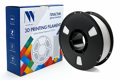 Филамент NV PRINT TPU Silk Cream White для 3D печати диаметр 1.75мм  длина 330 метров  масса 1 кг