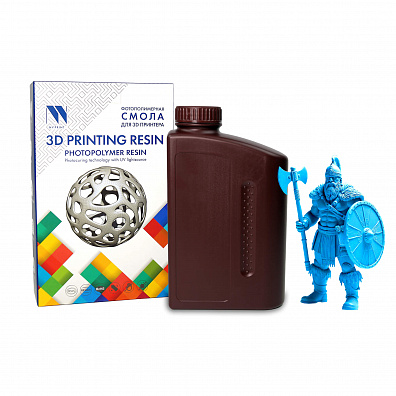 Фотополимерная смола NV PRINT Standard Resin Sky Blue "небесно синий" для 3D печати 1 кг (бут)