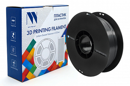 Филамент NV PRINT Silk PLA+ Grey Серый для 3D печати диаметр 1.75мм    масса 1 кг