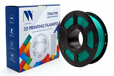 Филамент NV PRINT PETG  Blue Sky для 3D печати "небесный" диаметр 1.75мм  длина 330 метров  масса 1 кг