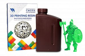 Фотополимерная смола NV PRINT Standard Resin Clear Green для 3D печати 1 кг (бут)