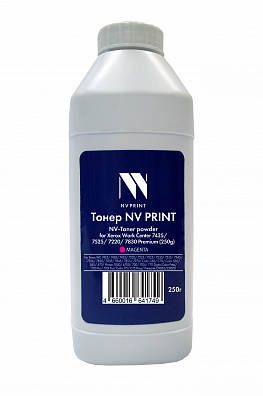 Тонер + девелопер NV PRINT для Xerox WorkCenter 7425, 7525, 7220, 7830 Premium (250г) Magenta совместимый
