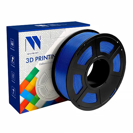 Филамент NV PRINT TPU Silk  Blue Синий для 3D печати диаметр 1.75мм    масса 1 кг